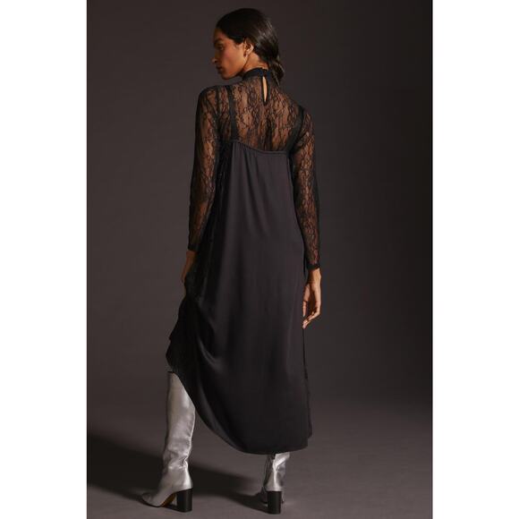 Anthropologie Black Lace Dress Set - New - Size Small - Picture 3 of 5